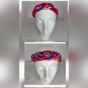 GiuliA OS Headband Vibrant Multicolor Braided From Peruvian Artisans-Reversible